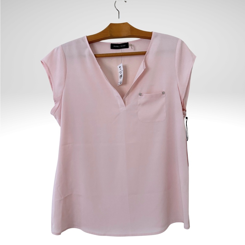 Zara Light Pink V-Neck Blouse